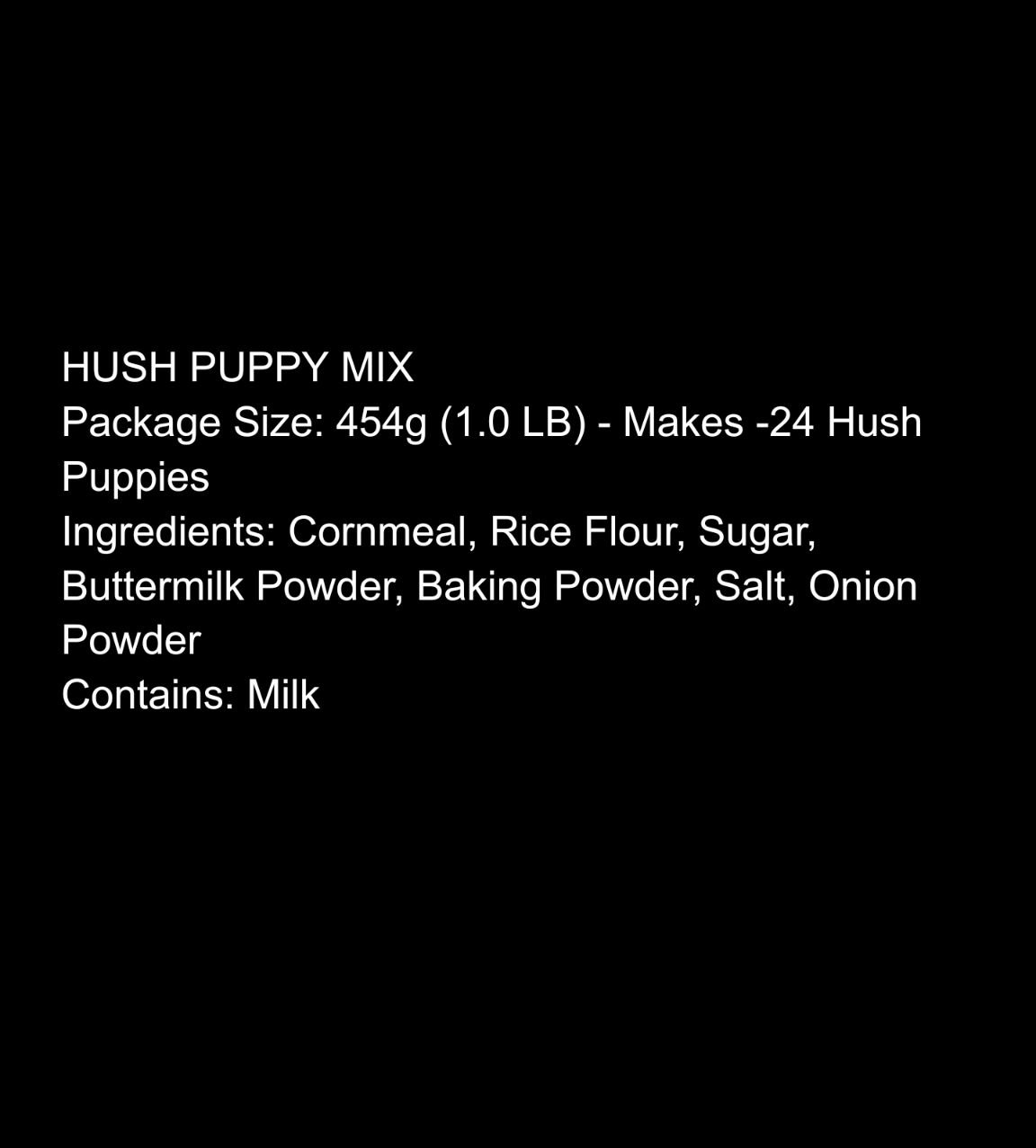 Gluten Free Hush Puppy Mix